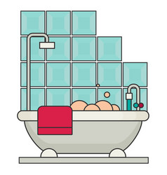 Bath flat Bath flat vector image