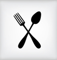 Spoon gray vector image