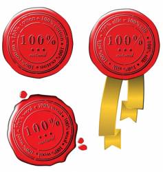 Sale wax stamps vector image