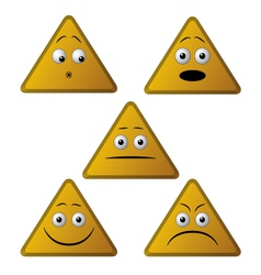 Emoticon triangle Emoticon triangle vector image