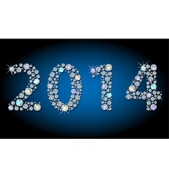Shiny 2014 year-number Shiny 2014 year-number vector image