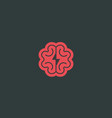 Abstract brain logo design template brainstorm vector image