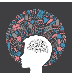 Arts a head2 vector image