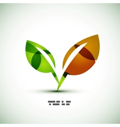 Eco green leaves vector image