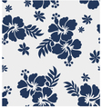 Hibiscus flower seamless pattern vector image