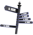 Street Name Post vector image