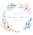 Watercolor floral wreath vector image