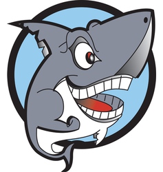 Danger shark logo vector image
