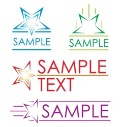 Star icons vector image
