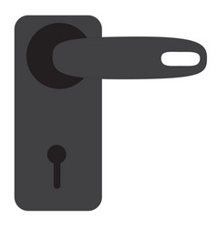 Door handle icon on white background door handle vector image