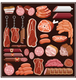 Set of meat products vector image