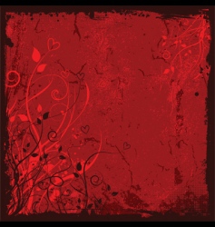 Grunge floral background vector image