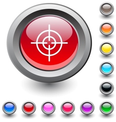 Sight round button vector image