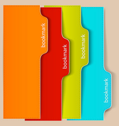Colorful bookmarks and banners with place for text vector image