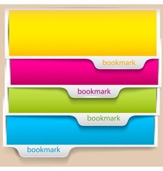 Colorful bookmarks and banners with place for text Colorful bookmarks and banners with place for text vector image