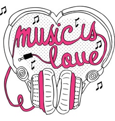 Music is love vector image