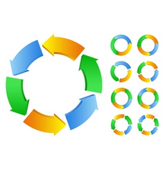 Circles with arrows vector image