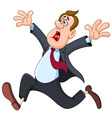 Panicked businessman vector image