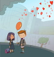 Boy GIrl in the city vector image