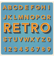 Retro type font vintage typography EPS10 vector image