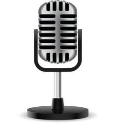 Realistic retro microphone vector image