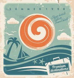 Vintage travel poster vector image