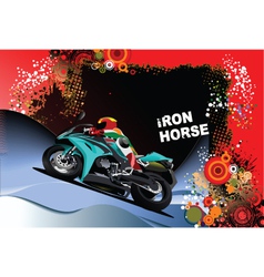 Motorcycle poster vector image