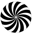 Black and white hypnotic background vector image
