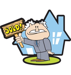 Realtor sold vector image