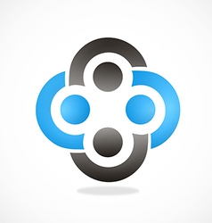 Circle group teamwork abstract logo Circle group teamwork abstract logo vector image