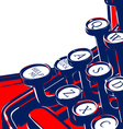 Typewriter keyboard vector image