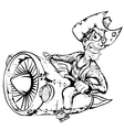 Biker vector image