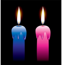 Burning candles vector image