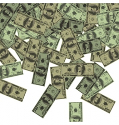Dollars background vector image
