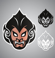 Monkey head thai logo emblem vector image