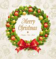Christmas wreath vector image