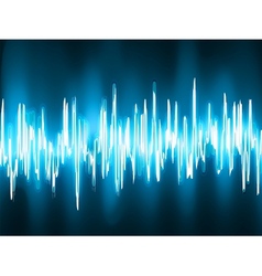 Sound waves oscillating background vector image