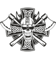 Celtic cross and skull vector image