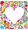 Candy heart Candy heart vector image