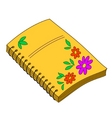 Notebook with flowers vector image