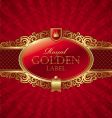 Ornate gold frame vector image