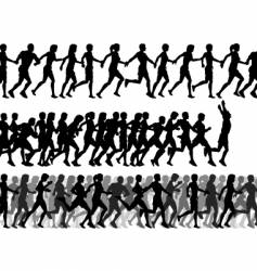 Foreground runners vector image