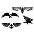 Set of heraldry eagles vector image