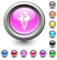 Icecream round button vector image