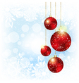 Sparkling Christmas Red Crystal Ball vector image