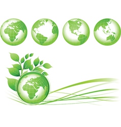 Green earth vector image