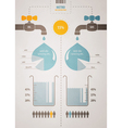 Retro infographics account scheme with a liquid vector image