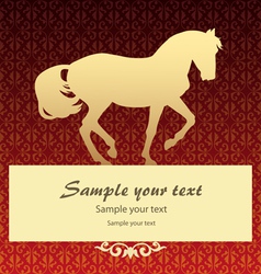 Background with horse vector image