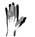 Hands silhouettes vector image
