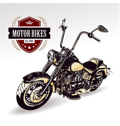 Chopper customized motorcycle vector image